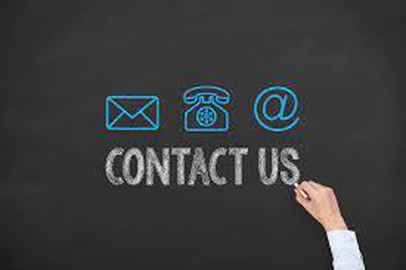 Contact Us written on chalkboard